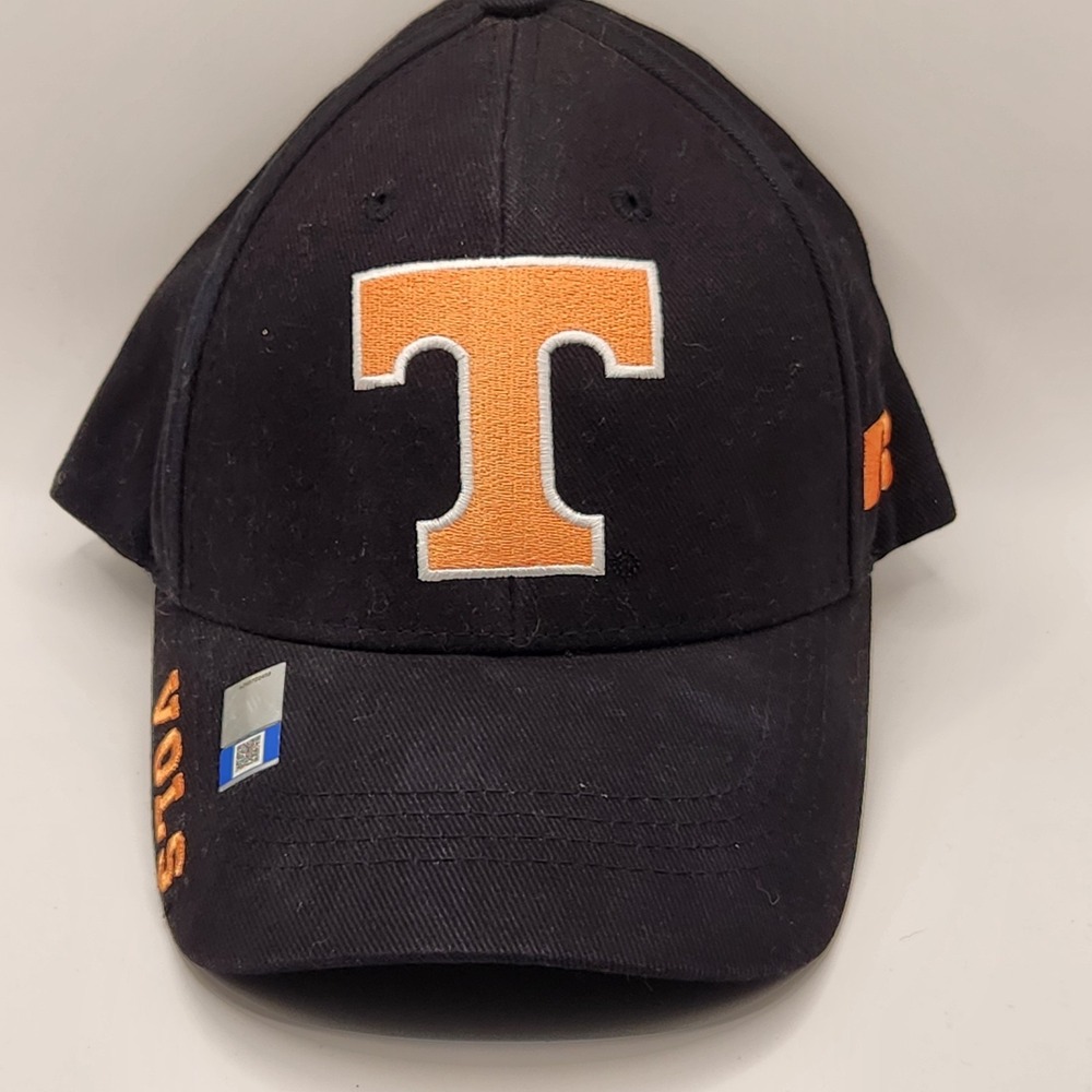 Russell Athletic Tennessee Volunteers Black Orange Adjustable Cap Embroidered